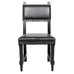 Julian Chair With Leather - Distressed Black 16 Julian Chair With Leather - Distressed Black -Professional Furniture And Kitchen Supplies Store GCHA275D1 2