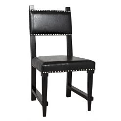 Julian Chair With Leather - Distressed Black 17 Julian Chair With Leather - Distressed Black -Professional Furniture And Kitchen Supplies Store GCHA275D1 3