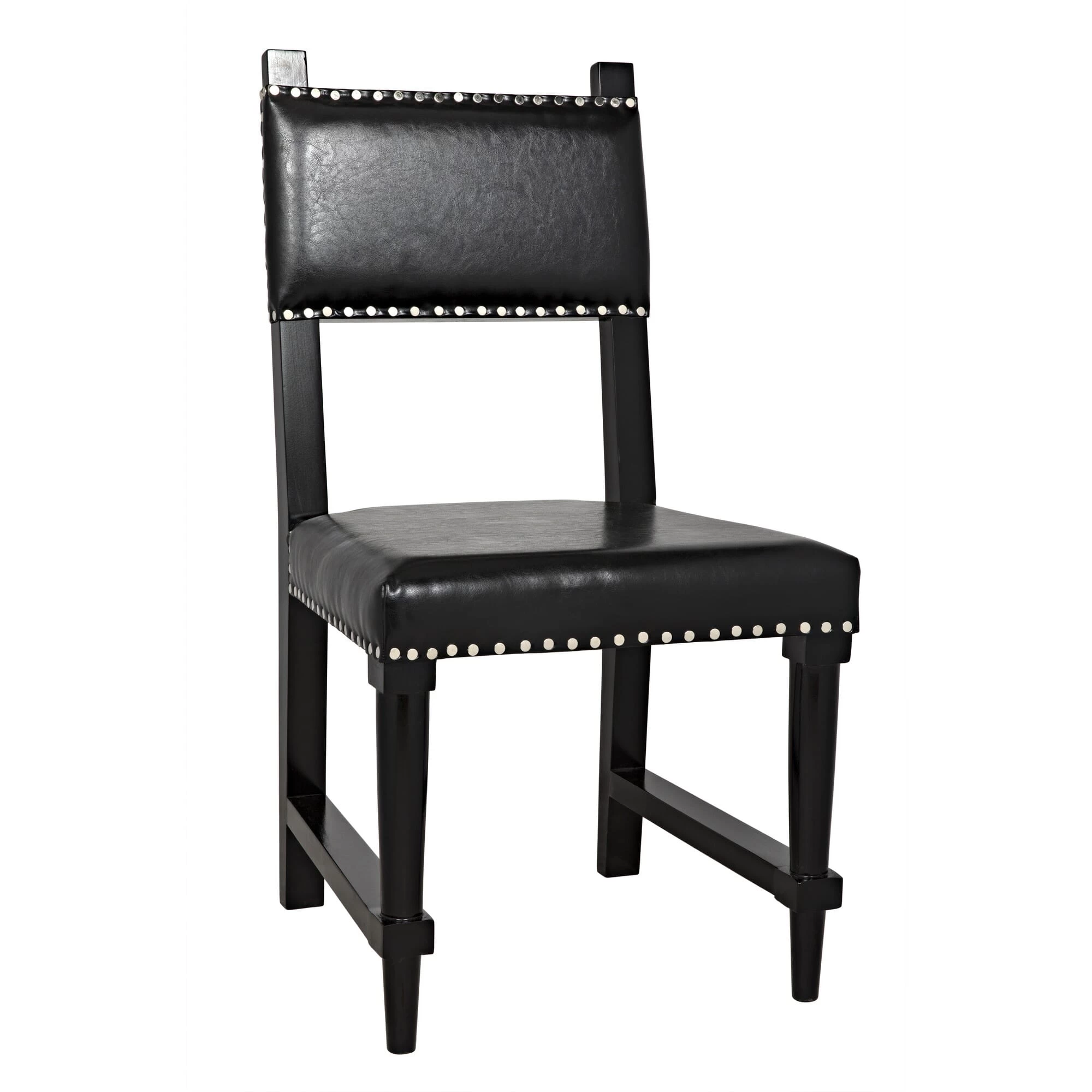 Julian Chair With Leather - Distressed Black 6 Julian Chair With Leather - Distressed Black - Image 4