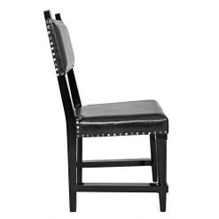 Julian Chair With Leather - Distressed Black 18 Julian Chair With Leather - Distressed Black -Professional Furniture And Kitchen Supplies Store GCHA275D1 4