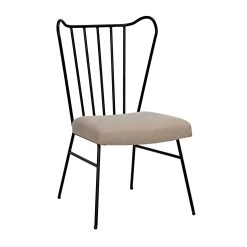 Diana Chair - Metal Frame With Linen Fabric