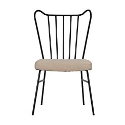 Diana Chair - Metal Frame With Linen Fabric -Professional Furniture And Kitchen Supplies Store GCHA304MTB 2