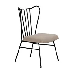 Diana Chair - Metal Frame With Linen Fabric -Professional Furniture And Kitchen Supplies Store GCHA304MTB 5