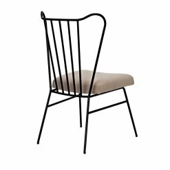 Diana Chair - Metal Frame With Linen Fabric -Professional Furniture And Kitchen Supplies Store GCHA304MTB 8