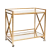 Worlds Away Gerard "X" Bar Cart With Mirrored Shelves - Gold Leaf -Professional Furniture And Kitchen Supplies Store GERARD G 2 54232.1538505771