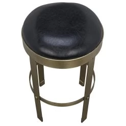 Pablo Counter Stool With Leather -Professional Furniture And Kitchen Supplies Store GSTOOL146MB S 3
