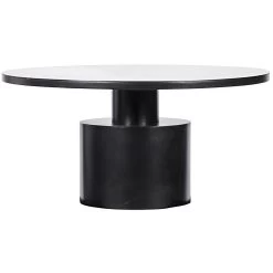 Leana Black Metal Dining Table