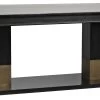 Reba Dining Table - Hand Rubbed Black With Brass Accents -Professional Furniture And Kitchen Supplies Store GTAB551HB