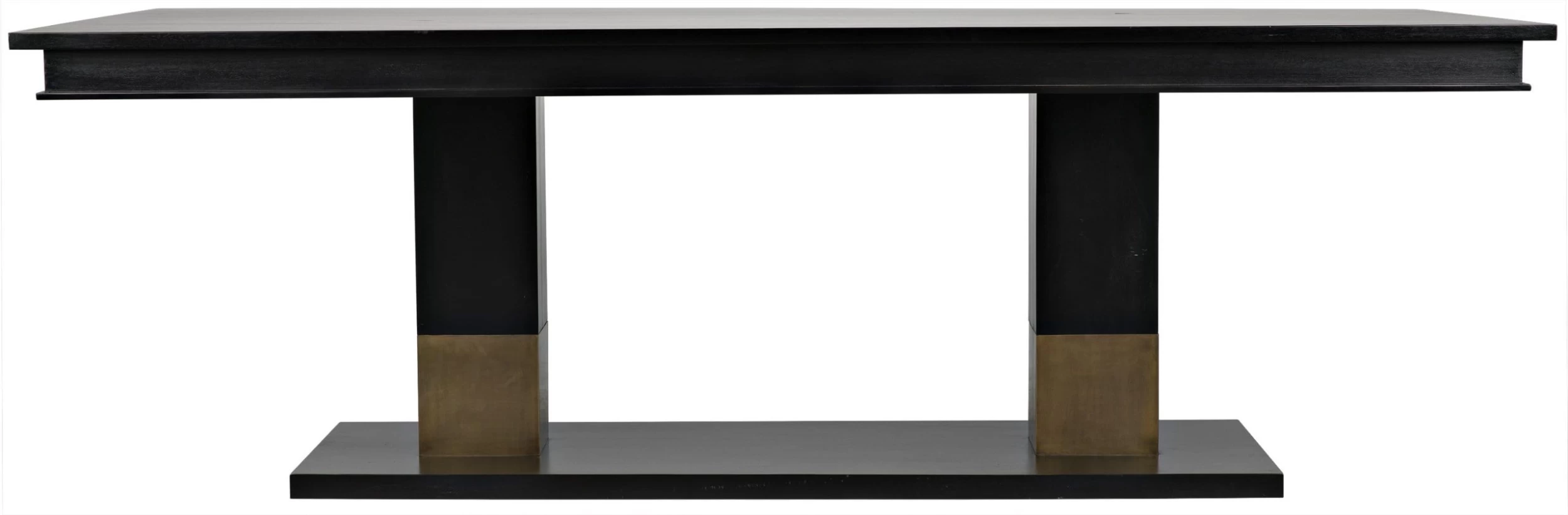 Reba Dining Table - Hand Rubbed Black With Brass Accents 7 Reba Dining Table - Hand Rubbed Black With Brass Accents - Image 5