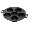 Gifu-Asahi Cast-Iron 6-Piece Obanyaki Pan (Tomoe Pattern) -Professional Furniture And Kitchen Supplies Store Gifu AsahiCast Iron6 PieceObanyakiPan TomoePattern