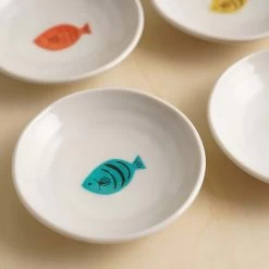 HAREKUTANI Porcelain Fish Small Plate Set (4 Plates) -Professional Furniture And Kitchen Supplies Store HAREKUTANIPorcelainFishSmallPlateSet 4Plates 3