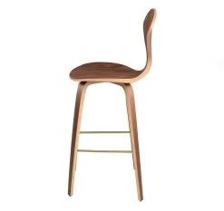 Nuevo Satine Bar Stool - Walnut -Professional Furniture And Kitchen Supplies Store HGEM796 12