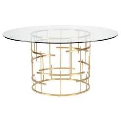 Nuevo Round Tiffany Dining Table - Gold 9 Nuevo Round Tiffany Dining Table - Gold -Professional Furniture And Kitchen Supplies Store HGSX216 10