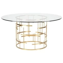 Nuevo Round Tiffany Dining Table - Gold 8 Nuevo Round Tiffany Dining Table - Gold -Professional Furniture And Kitchen Supplies Store HGSX216 11