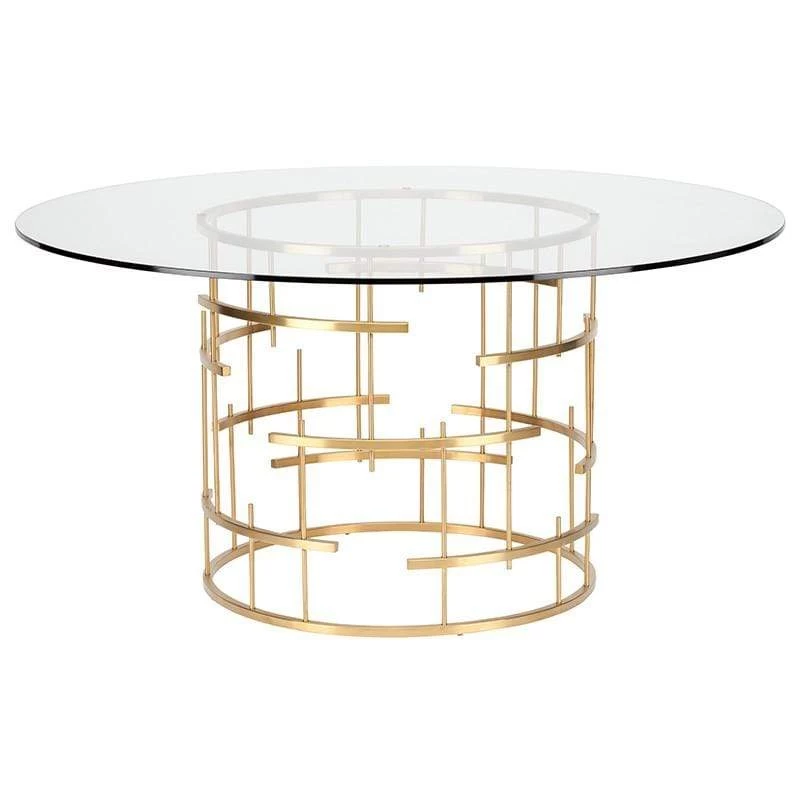 Nuevo Round Tiffany Dining Table - Gold 5 Nuevo Round Tiffany Dining Table - Gold - Image 3