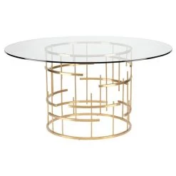Nuevo Round Tiffany Dining Table - Gold 7 Nuevo Round Tiffany Dining Table - Gold -Professional Furniture And Kitchen Supplies Store HGSX216 12