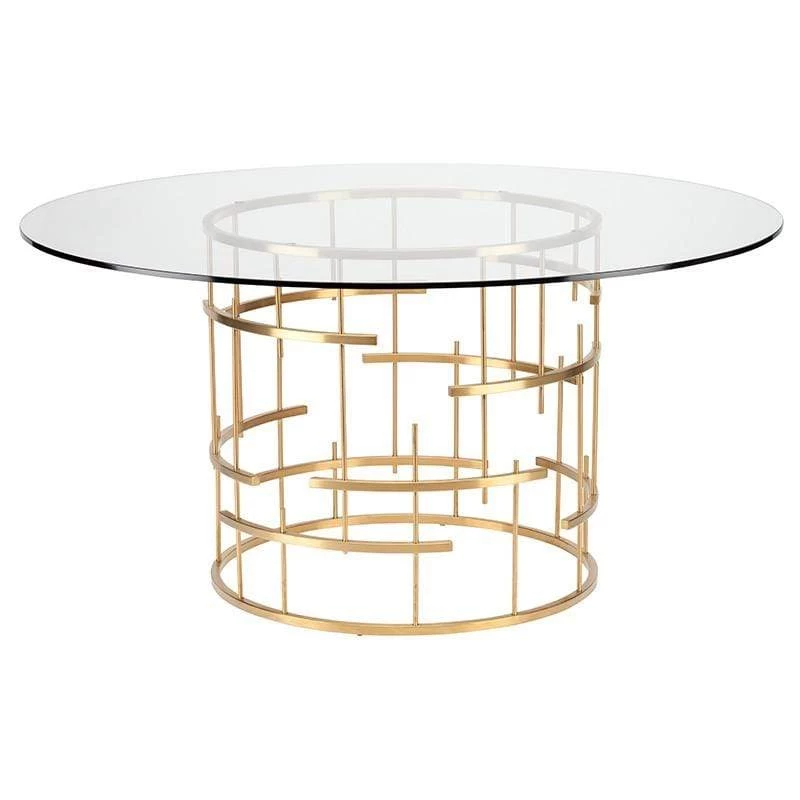 Nuevo Round Tiffany Dining Table - Gold 4 Nuevo Round Tiffany Dining Table - Gold - Image 2