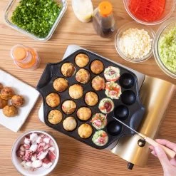 Iwachu Nambu Cast Iron 23-Ball Takoyaki Pan 16 Iwachu Nambu Cast Iron 23-Ball Takoyaki Pan -Professional Furniture And Kitchen Supplies Store IwachuNambuCastIron23 BallTakoyakiPan 1