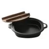Iwachu Nambu Cast Iron Sukiyaki & Gyoza Pan With Wooden Lid 1 Iwachu Nambu Cast Iron Sukiyaki & Gyoza Pan With Wooden Lid -Professional Furniture And Kitchen Supplies Store IwachuNambuCastIronSukiyaki GyozaPanwithWoodenLid 1