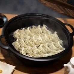 Iwachu Nambu Cast Iron Sukiyaki & Gyoza Pan With Wooden Lid -Professional Furniture And Kitchen Supplies Store IwachuNambuCastIronSukiyaki GyozaPanwithWoodenLid 7