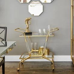 Mallory Bar Cart - Gold -Professional Furniture And Kitchen Supplies Store JEP 325 808 3