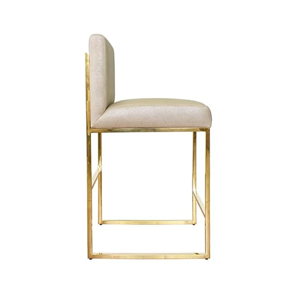 Worlds Away Kingston Counter Stool With Brass Base 5 Worlds Away Kingston Counter Stool With Brass Base - Image 3