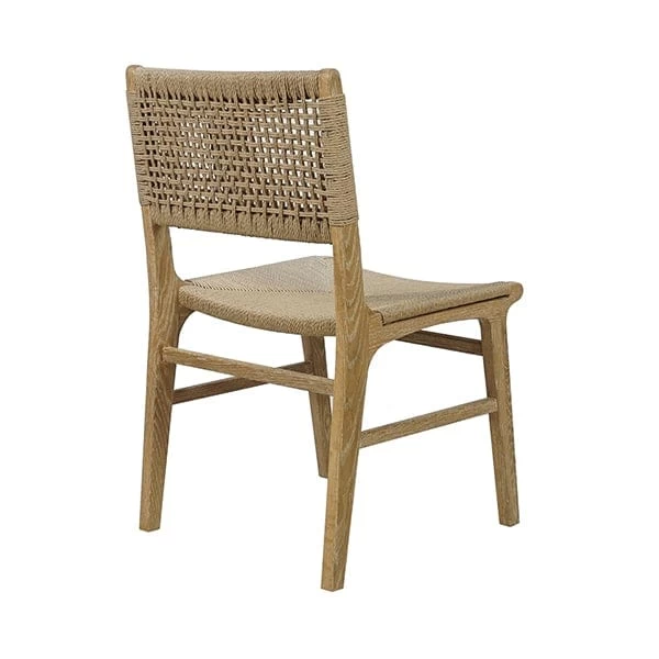 Worlds Away Monroe Rattan Wrapped Dining Chair - Cerused Oak 6 Worlds Away Monroe Rattan Wrapped Dining Chair - Cerused Oak - Image 4