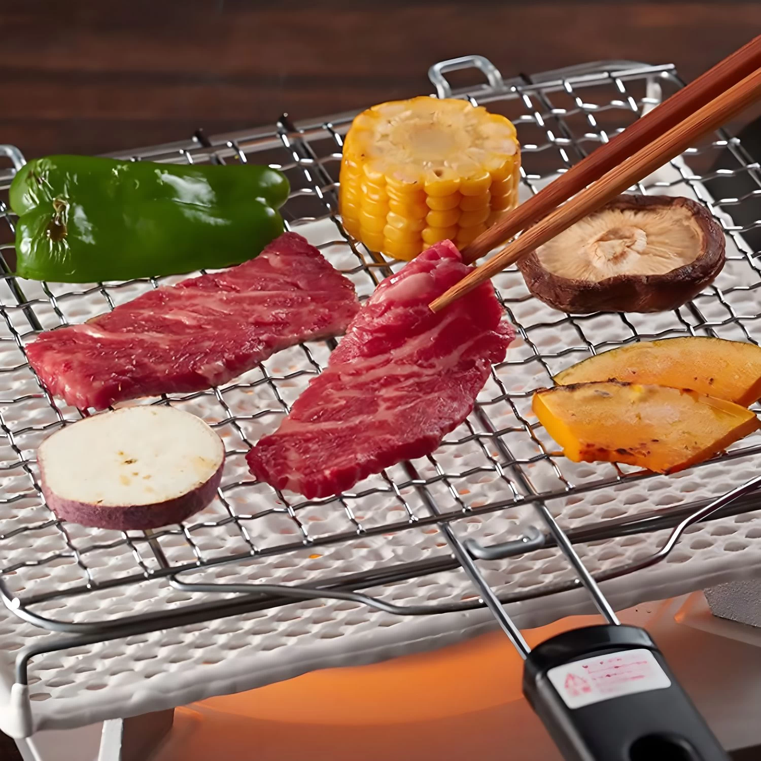 Mannen Woven Wire Rack Ceramic Far-Infrared Cooking Barbecue Grill Mesh 4 Mannen Woven Wire Rack Ceramic Far-Infrared Cooking Barbecue Grill Mesh - Image 2