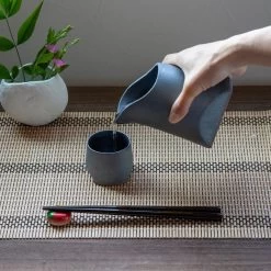 Marumi Yasuda Kawara TSUKI Ceramic Guinomi Sake Cup -Professional Furniture And Kitchen Supplies Store MarumiYasudaKawaraTSUKICeramicFlatOvalPlate 3