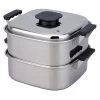 PEACH BRAND Stainless Steel Two-Tier Square Steamer -Professional Furniture And Kitchen Supplies Store PEACHBRANDStainlessSteelTwo TierSquareSteamer091425