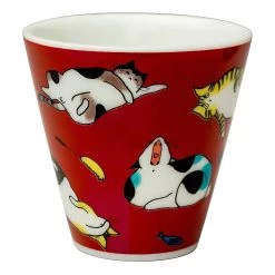 Seikou Kutani Porcelain Ochoko Sake Cup Cat