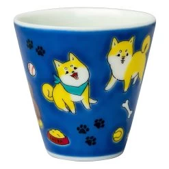 Seikou Kutani Porcelain Ochoko Sake Cup Dog