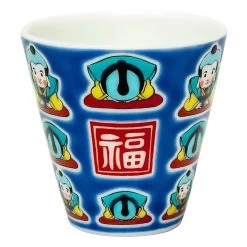 Seikou Kutani Porcelain Ochoko Sake Cup Fukusuke
