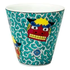 Seikou Kutani Porcelain Ochoko Sake Cup Shishimai