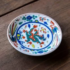 Seikou Kutani Porcelain Small Plate Banreki Gosairyu -Professional Furniture And Kitchen Supplies Store SeikouKutaniPorcelainSmallPlateBanrekiGosairyu