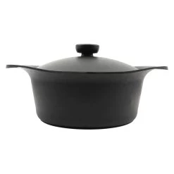 Sori Yanagi Cast Iron Induction Deep Casserole 22cm With Lid & Fork -Professional Furniture And Kitchen Supplies Store SoriYanagiCastIronInductionDeepCasserole22cmwithLid Fork 3