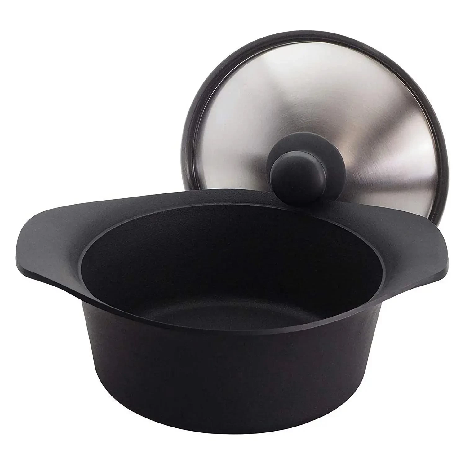 Sori Yanagi Cast Iron Induction Deep Casserole 22cm With Stainless Steel Lid 7 Sori Yanagi Cast Iron Induction Deep Casserole 22cm With Stainless Steel Lid - Image 5