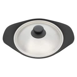 Sori Yanagi Cast Iron Induction Grill Pan 22cm With Stainless Steel Lid