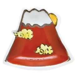 Soukyu Porcelain Lucky Charm Mamezara Plate Aka Fuji
