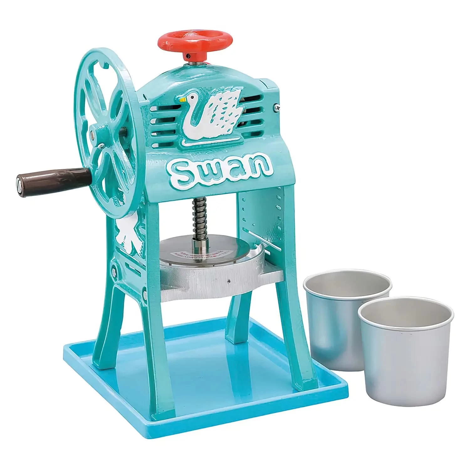 Swan Cast Iron Manual Shaved Ice Machine Green 3 Swan Cast Iron Manual Shaved Ice Machine Green
