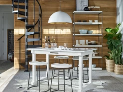 Emilio Counter Stool - Picket Fence -Professional Furniture And Kitchen Supplies Store U011B650 RM