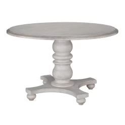 Francis Round Table - Dover White Antique Brass