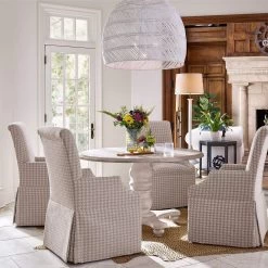 Francis Round Table - Dover White Antique Brass -Professional Furniture And Kitchen Supplies Store U178657 4