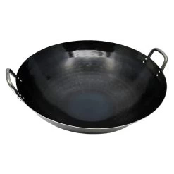 Yamada Hammered Iron Double-Handle Deep Wok (1.2mm Thickness)