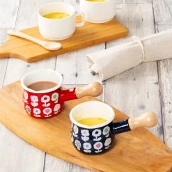 Yutaka Horo Plune Enameled Petit Milk Pan Candy Flower -Professional Furniture And Kitchen Supplies Store YutakaHoroPluneEnameledPetitMilkPanCandyFlower 1