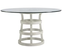 Malibu Round Glass Table - 44" - Ivory