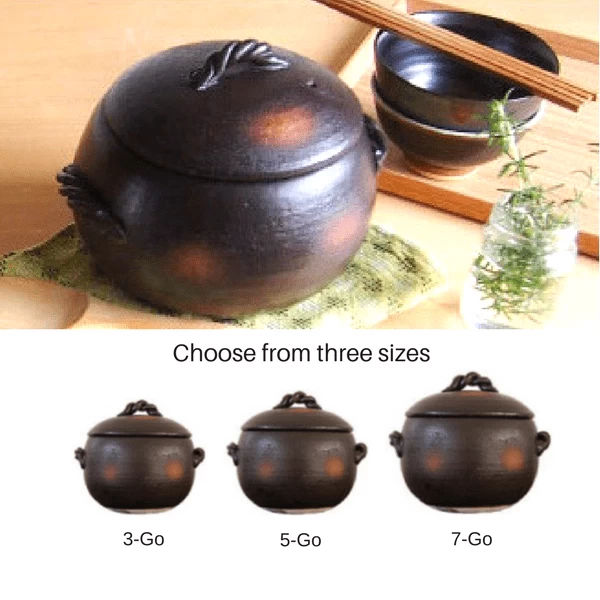 Banko Ware Stoneware Donabe Casserole Rice Cooker 4 Banko Ware Stoneware Donabe Casserole Rice Cooker - Image 2