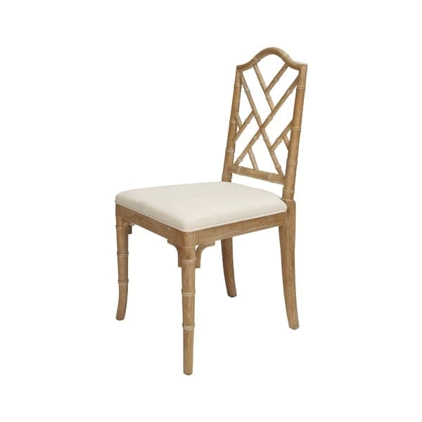 Worlds Away Fairfield Bamboo Dining Chair - Cerused Oak 4 Worlds Away Fairfield Bamboo Dining Chair - Cerused Oak - Image 2