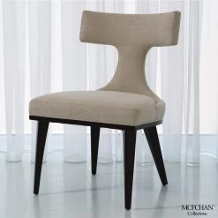 Global Views Anvil Back Dining Chair Woven