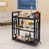 Global Views Grid Block Bar Cart Ink -Professional Furniture And Kitchen Supplies Store global views grid block bar cart ink 2492 12188917694508